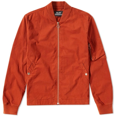 Olaf Hussein Ma-1 Bomber Jacket In Red