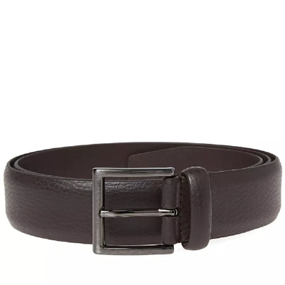 Anderson's Grain Leather Belt In Brown