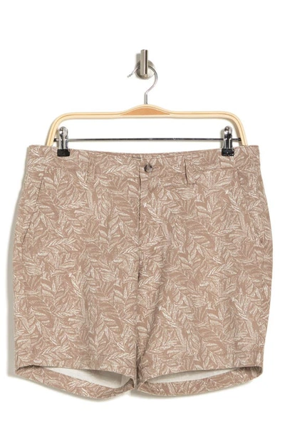 Slate & Stone Cotton Twill Shorts In Khaki Palm
