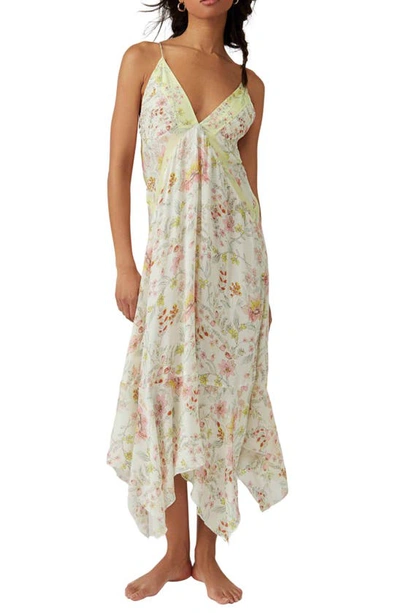 Free People There She Goes Floral Print Sundress In Ivory Combo