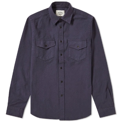 Portuguese Flannel Campo Overshirt In Blue
