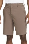 Nike Dri-fit Flat Front Golf Shorts In Brown