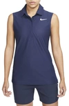 Nike Women's Dri-fit Adv Tour Sleeveless Golf Polo In Blue