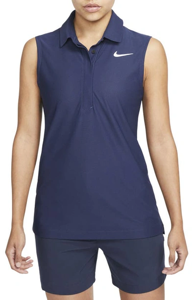Nike Women's Dri-fit Adv Tour Sleeveless Golf Polo In Blue