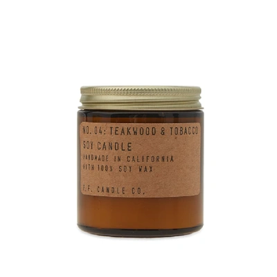 P.f Candle Co. P.f. Candle Co No.04 Teakwood & Tobacco Mini Soy Candle In N/a