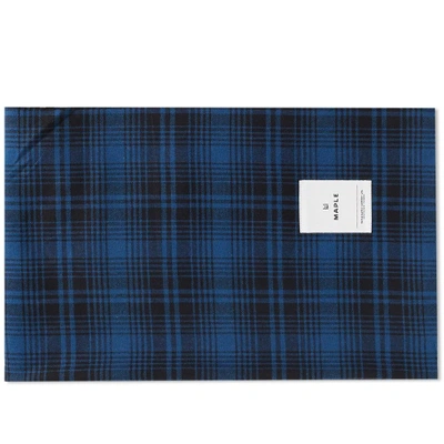 Maple Check Stole In Blue