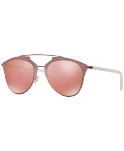 Dior Reflected Mirrored Aviator Sunglasses, 52mm In Pink / Gray
