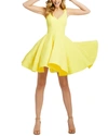 Ieena For Mac Duggal Cocktail Dress In Lemon