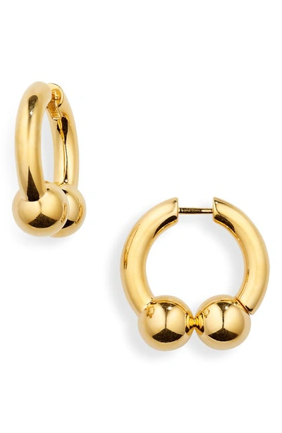 Balenciaga Skate Hoop Earrings In Gold