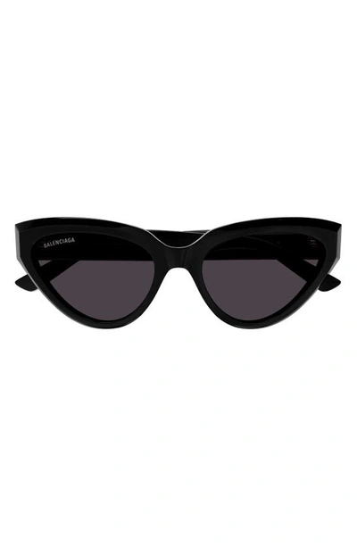 Balenciaga 56mm Cat Eye Sunglasses In Black