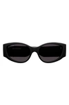 Balenciaga 58mm Cat Eye Sunglasses In Black