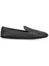 Bottega Veneta Fiandra Leather Slippers In Black