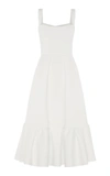 Rachel Gilbert Cora Frill Hem Dress In White