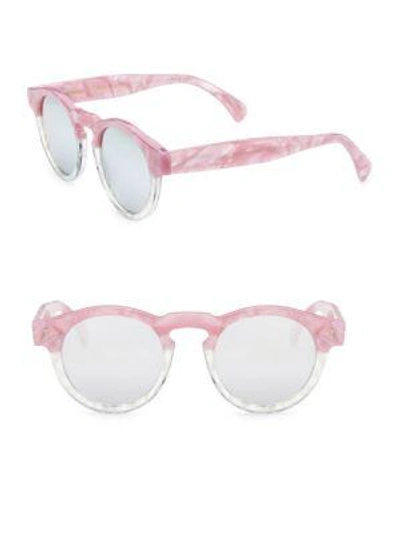 Illesteva Leonard 48mm Round Sunglasses In Pink