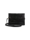 Nancy Gonzalez Crocodile Small Clutch Bag, Black Shiny