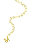 Adornia 14k Yellow Gold Plated Sterling Silver Initial Necklace In Gold - M