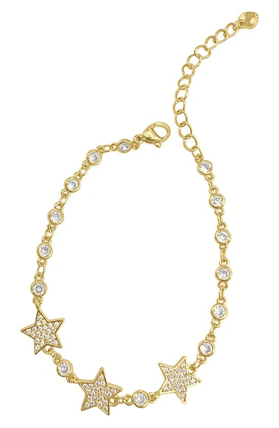 Adornia Pavé Cubic Zirconia Star Station Bracelet In Gold