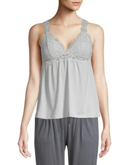 Eberjey Scalloped Lace Camisole In Dolphin Grey