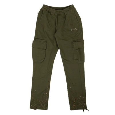 Off-white Olive Vintage Cargo Sweatpants In Green