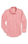 Appaman Kids' Standard Gingham Check Shirt In Red Check