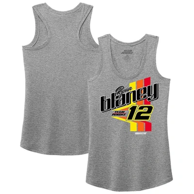 Team Penske Heather Gray Ryan Blaney Racerback Tank Top