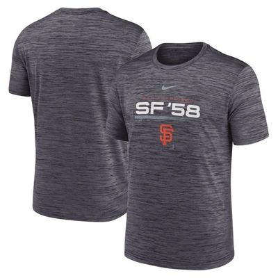 Nike Black San Francisco Giants Wordmark Velocity Performance T-shirt