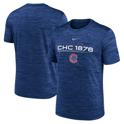 Nike Royal Chicago Cubs Wordmark Velocity Performance T-shirt