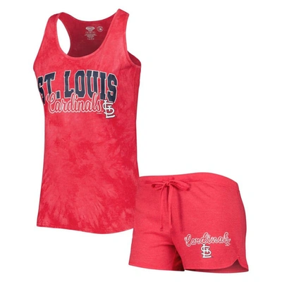 Concepts Sport Women's  Red St. Louis Cardinals Billboard Racerback Tank And Shorts Sleep Set