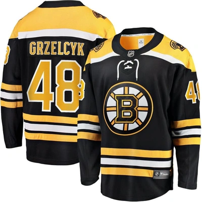Fanatics Branded Matt Grzelcyk Black Boston Bruins Team Home Breakaway Player Jersey
