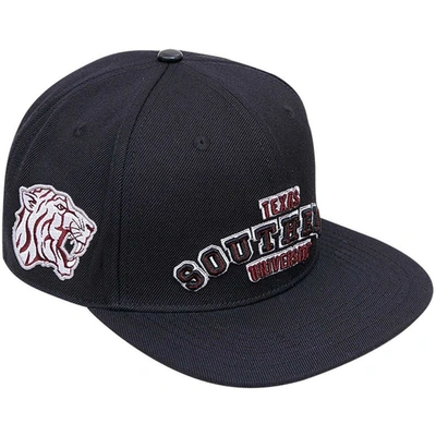 Pro Standard Black Texas Southern Tigers Arch Over Logo Evergreen Snapback Hat