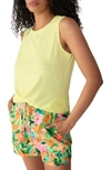 Sanctuary Twisted Cotton Blend Slub Jersey Tank In Lemoncello