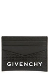 Givenchy 4g-motif Leather Card Case In Black