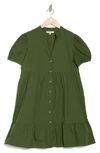 Tash And Sophie Tiered Babydoll Dress In Olive
