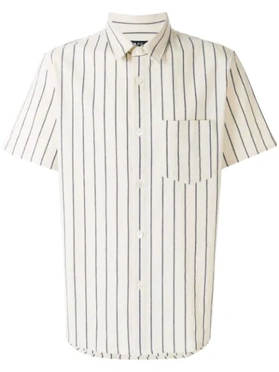 A.p.c. Bryan Striped Cotton Shirt In Neutrals
