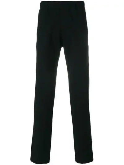 Apc Elasticated-waist Cotton-blend Trousers In Black