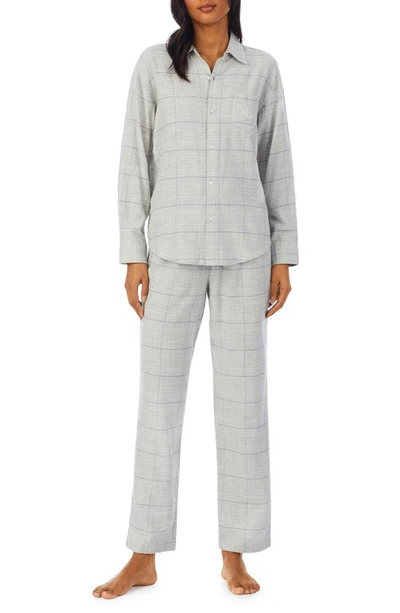 Lauren Ralph Lauren Print Pajamas In Grey Plaid