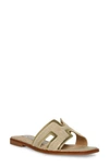 Steven New York Harlien Slide Sandal In Pale Gold