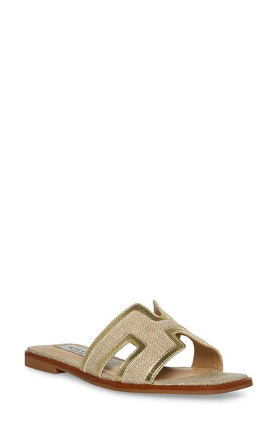 Steven New York Harlien Slide Sandal In Pale Gold