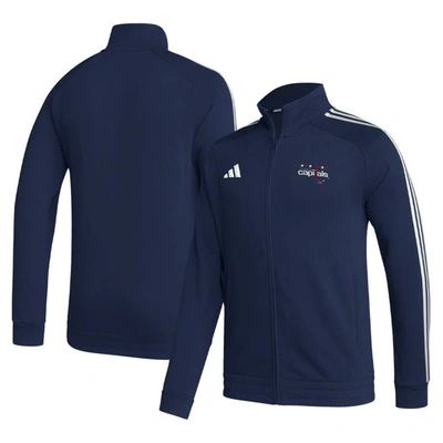 Adidas Originals Adidas  Navy Washington Capitals Raglan Full-zip Track Jacket