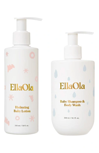 Ellaola Hydrating Baby Lotion & Shampoo/body Wash 2-piece Set In White