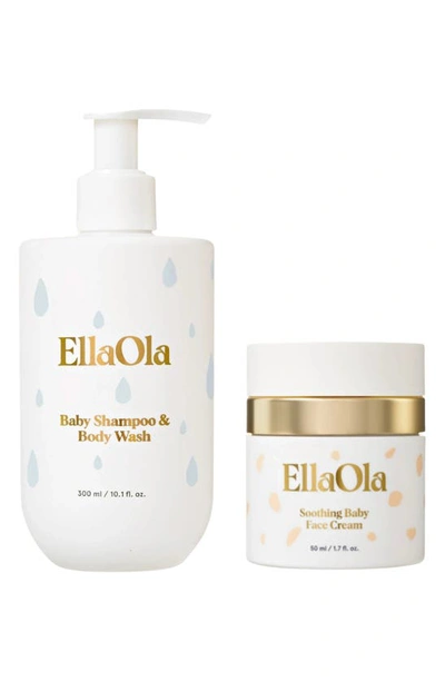Ellaola Babies' The Wash & Face Duo Set In White