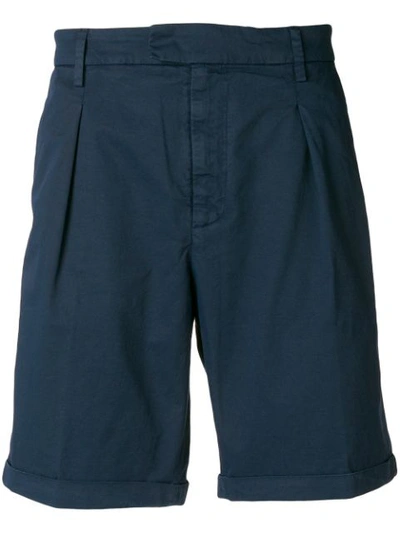 Dondup Blu Classic Shorts In Cotton In Blu Navy