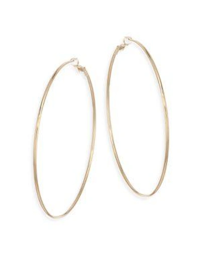 Kenneth Jay Lane Large Gold Hoops In Yellow Gold