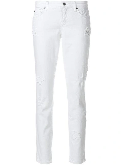 Cambio Cropped Trousers - White