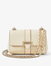 Aspinal Of London Womens Ivory Lottie Micro Grained-leather Shoulder Bag