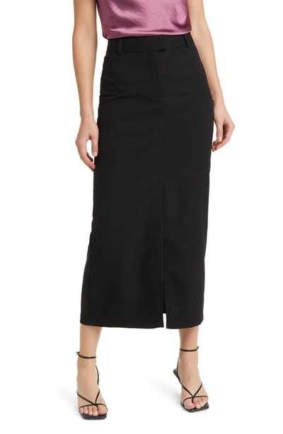 Topshop 90's Midaxi Tailored Skirt In Black - Part Of A Set