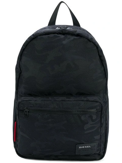 Diesel Military Style Backpack - Black