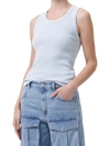 Agolde Poppy Ribbed Tank Top In White