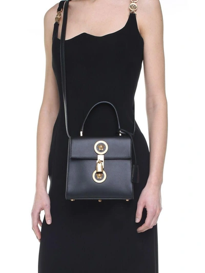 Versace Icon Smooth-leather Handbag In Nero