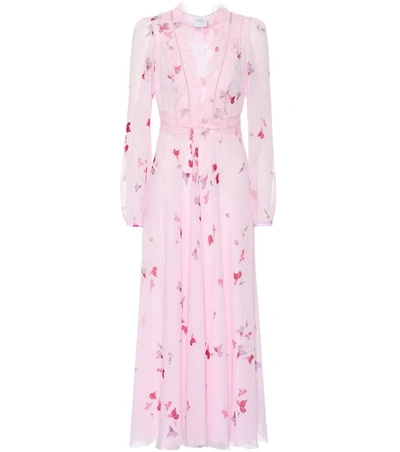 Giambattista Valli Floral-printed Silk Maxi Dress In Pink